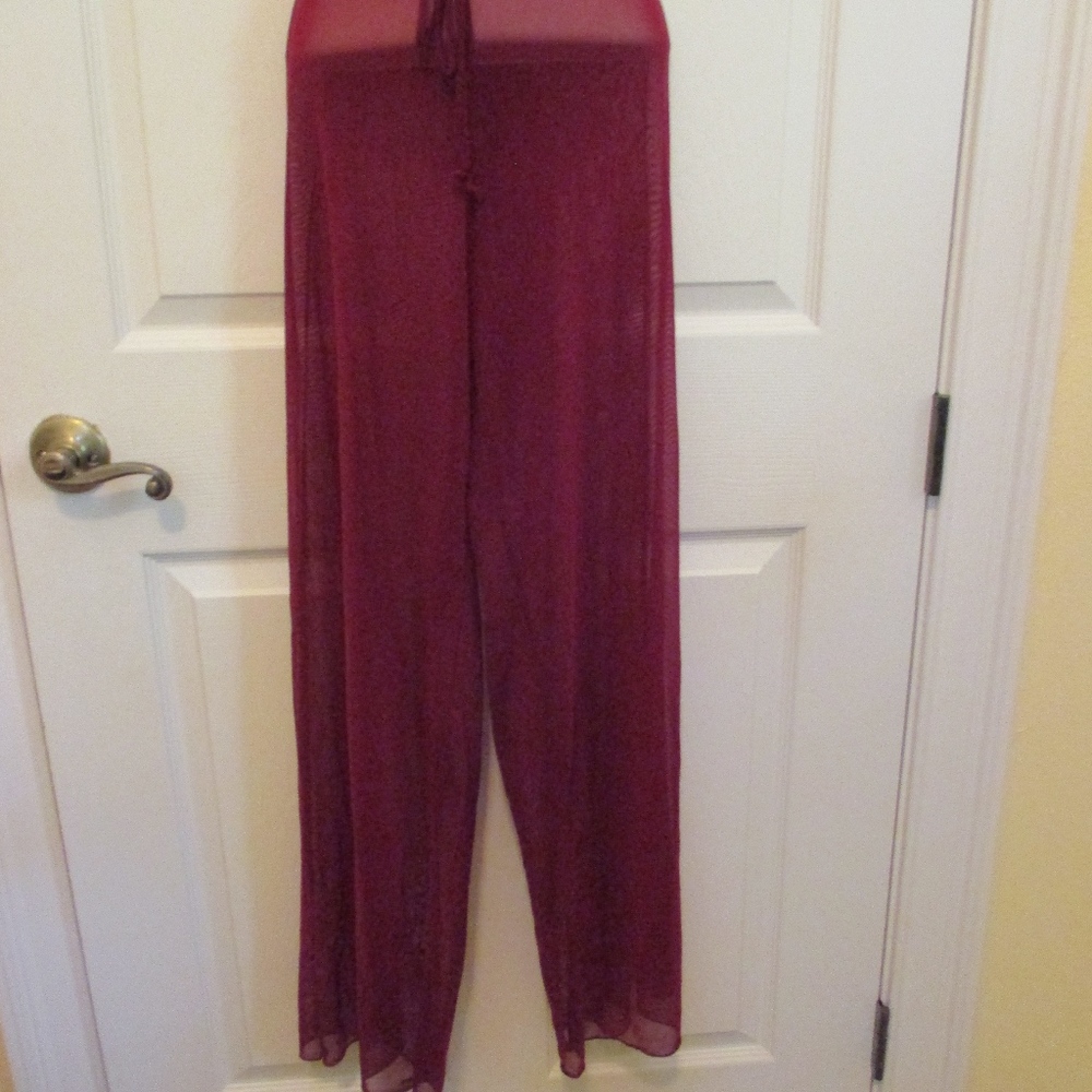 NWT - maroon swim cover-up bottoms - sz M - $54.00